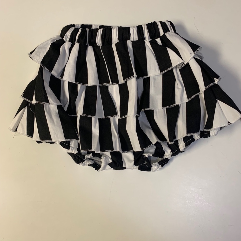 Loud Apparel Striped Ruffle Bloomers